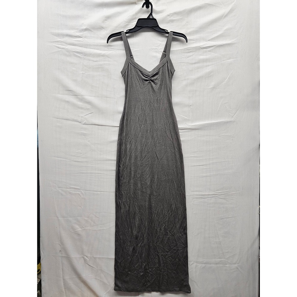 Wild‎ Fable Womens Ribbed Maxi Dress Gray Rayon Blend Casual Size XXS